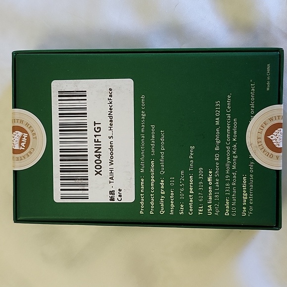 TAIHI Green Sandalwood Scalp Comb Gua Sha Head Neck Face Care Self Care Relax - Picture 2 of 9